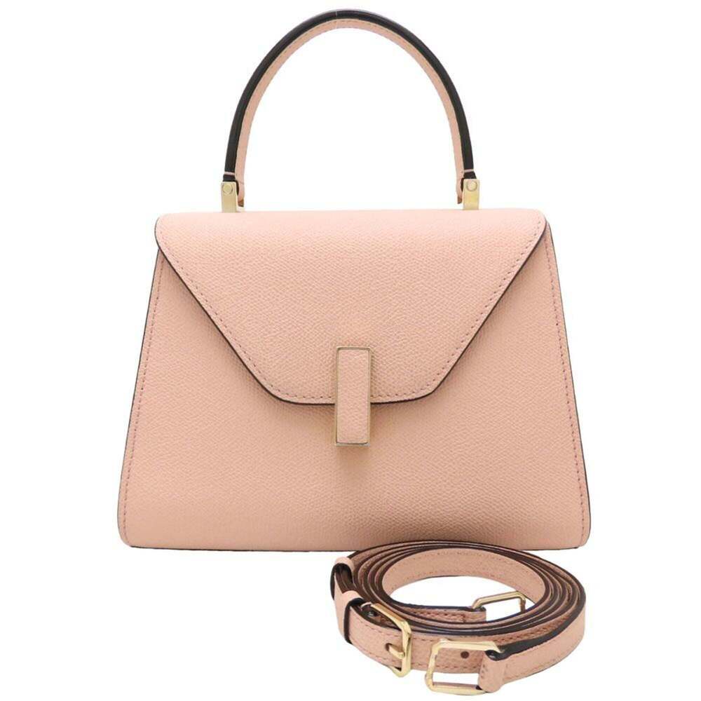 Valextra Mini Iside Soft Calfskin Handbag, Cheek Pink, Women's, WBES0036028 (...